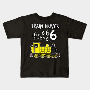 Train Driver 6 Year Old Kids Steam Engine Kids T-Shirt